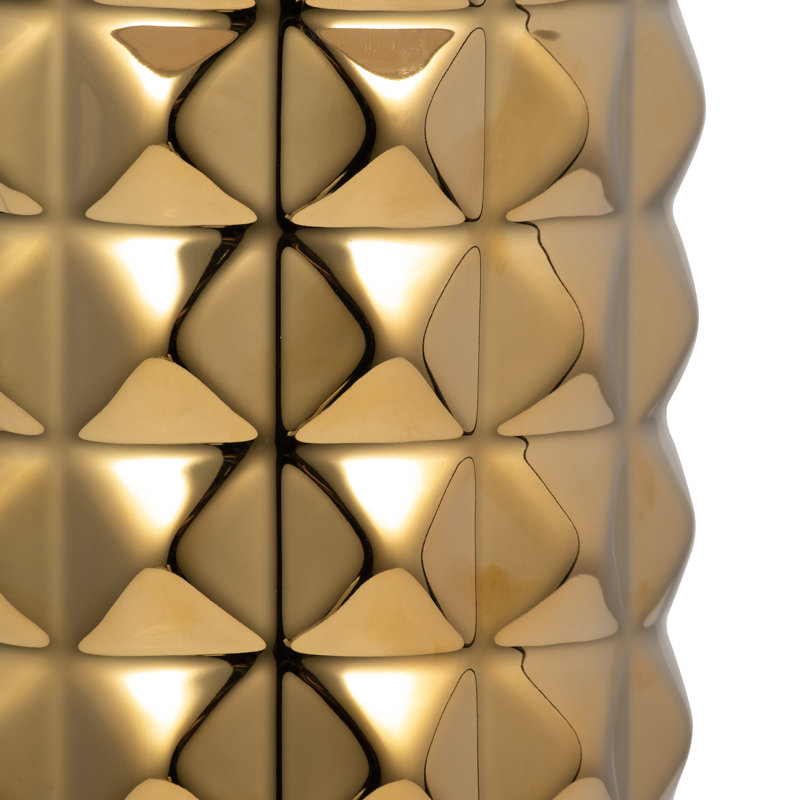 Lampe de table en céramique avec finition dorée texturée Dontate Glam
