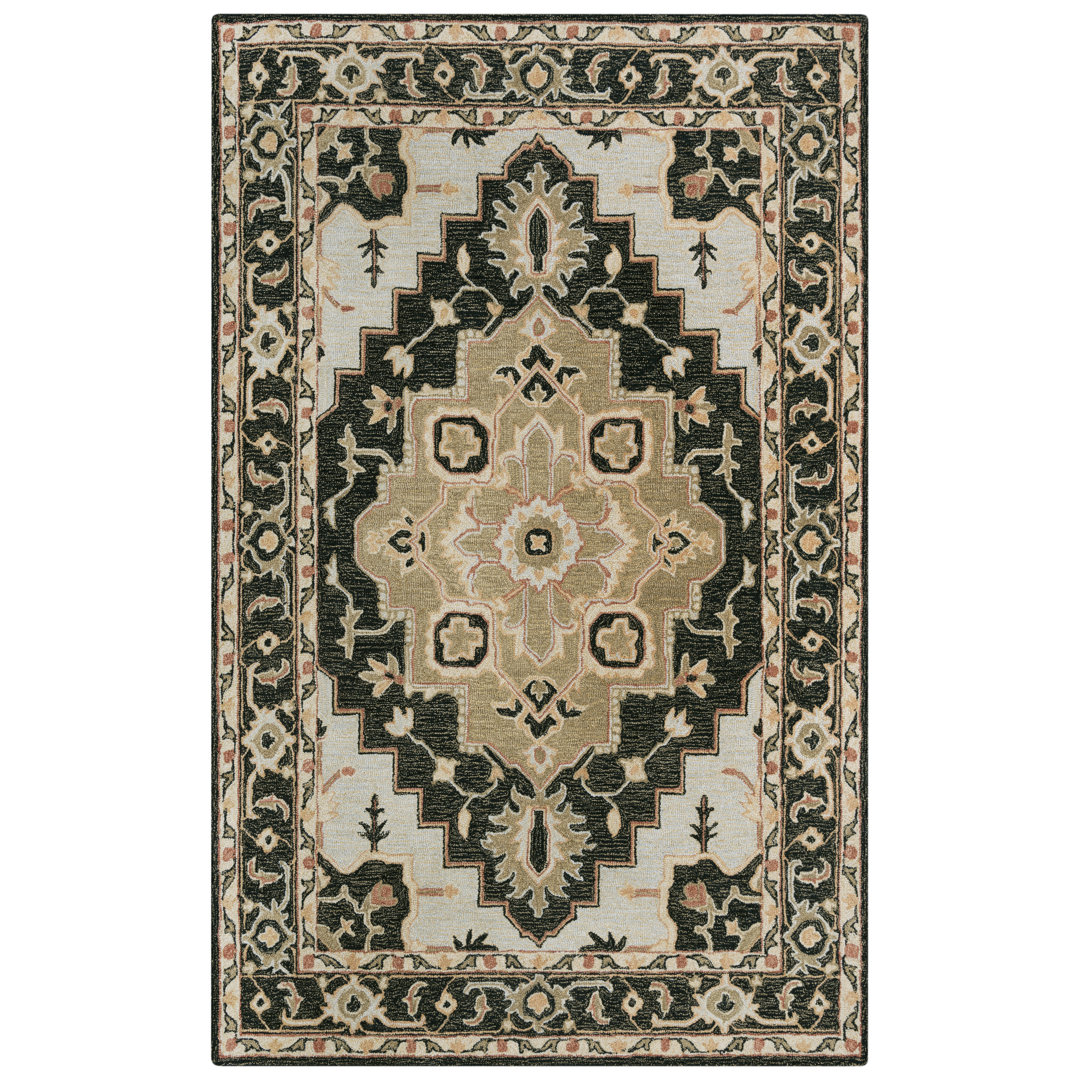 Wool Oriental Indoor Rug Bungalow Rose Rug 