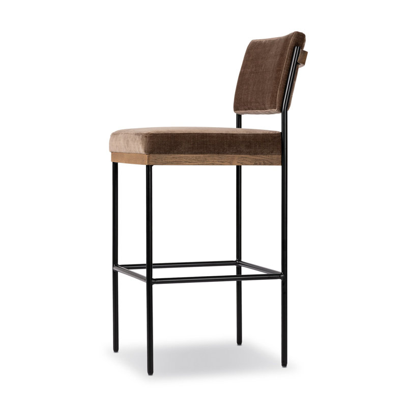 Ozma Bar & Counter Stool, Bar Stool (30.3" Seat Height), Altair Mushroom/Polyester