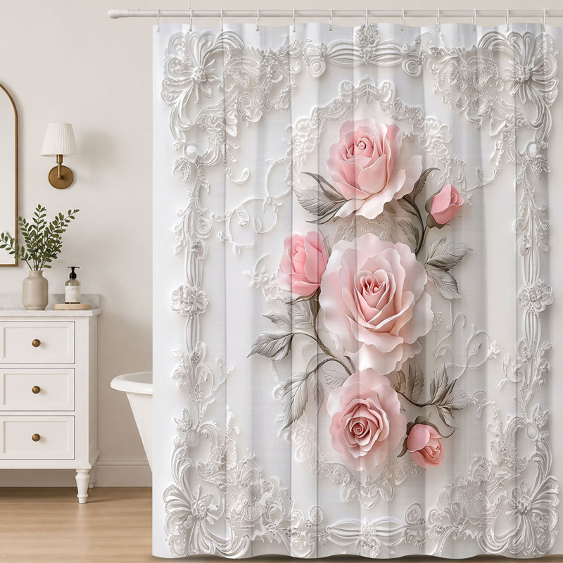 Rideaux de douche avec crochets inclus