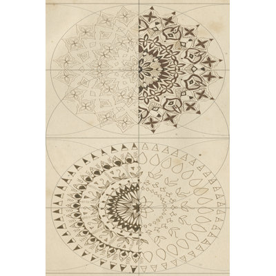 Sacred Geometry Sketch III by Naomi McCavitt - 1 Piece Wrapped Canvas Wall Art