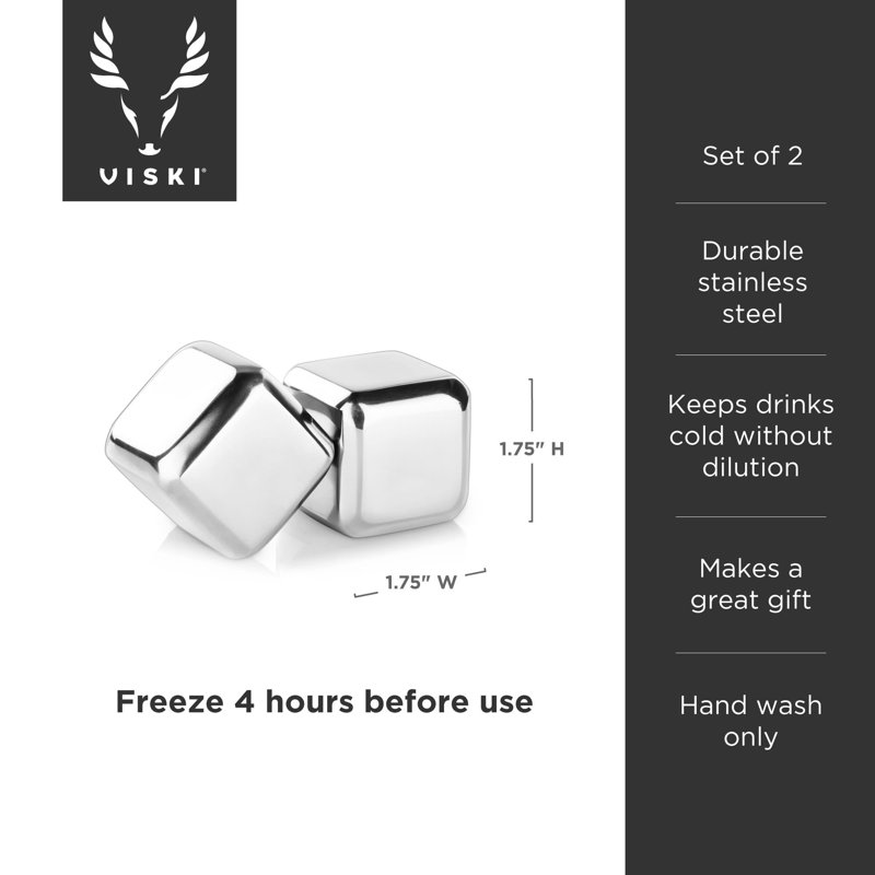 Cube en acier inoxydable Viski Glacier Rocks