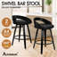 Swivel Upholstered Counter Stool with Metal Frame