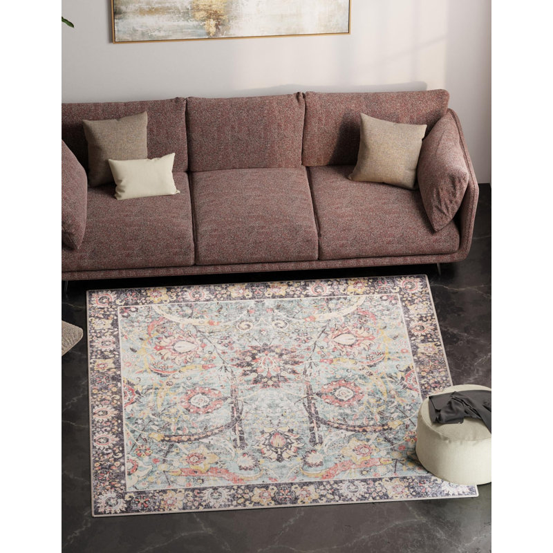 Bungalow Rose Ariel Timeless Rug, Carré 7 pi 10 po x 7 pi 10 po