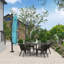 Parasol carré en porte-à-faux 9 pi bleu avec base en tôle d'acier-1418162996-1453079299