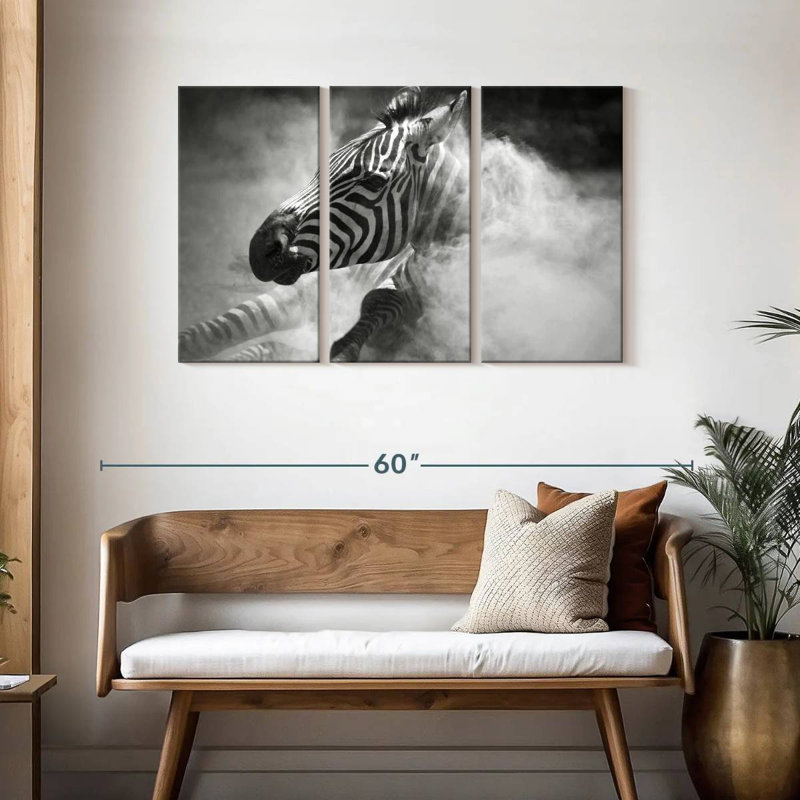 Brampt Dusty Zebra, 28" H x 45" W