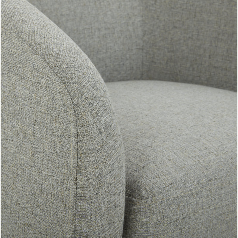 Fauteuil demi-tonneau pivotant Bennett (ensemble de 2), Panier en marbre Fredrickson