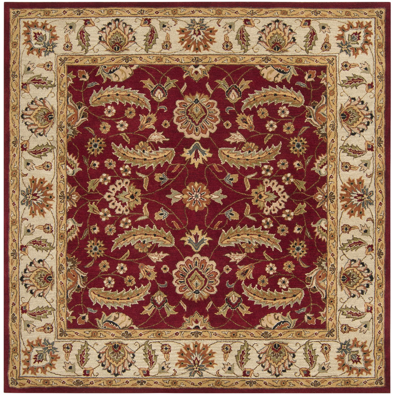 Tapis oriental en laine touffeté à la main Arnedra, Carré 9 pi 9 po