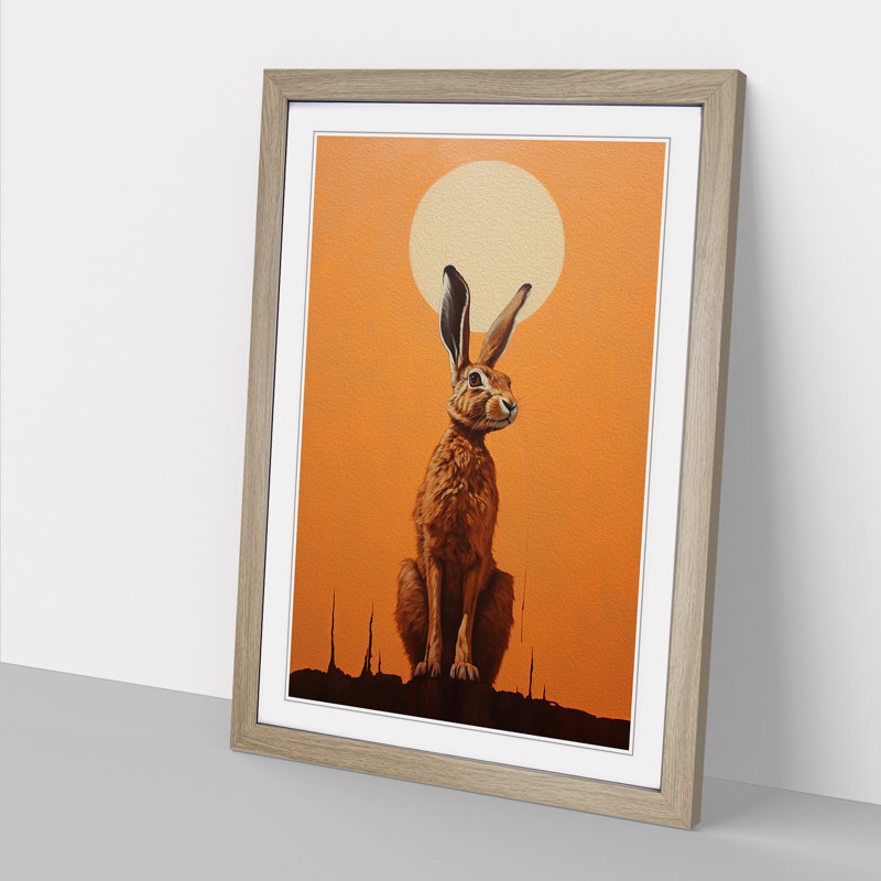 Hare Minimalism Art - Framed Print