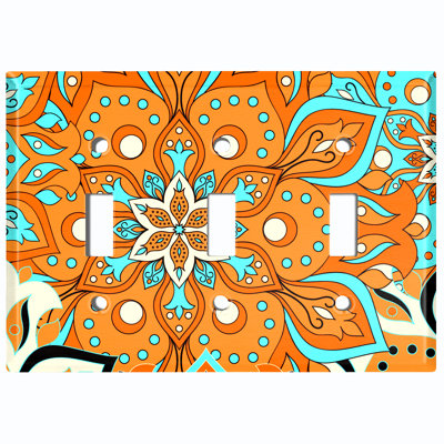 Patterned 2 - Gang Toggle Light Switch Standard Wall Plate