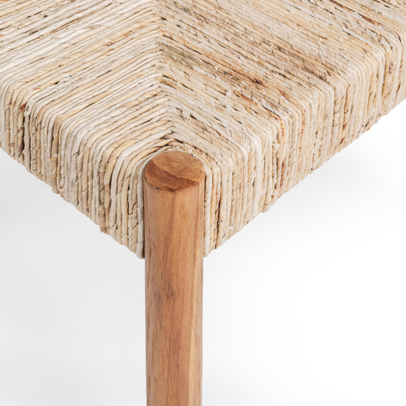 Elissa Set of 2 Abaca Dining Chairs, Natural, Natural