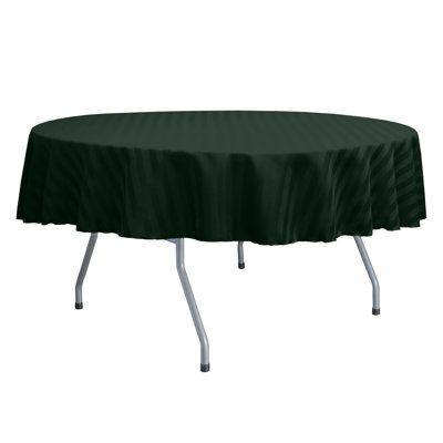 Latitude Run® Satin-Stripe Tablecloth Round