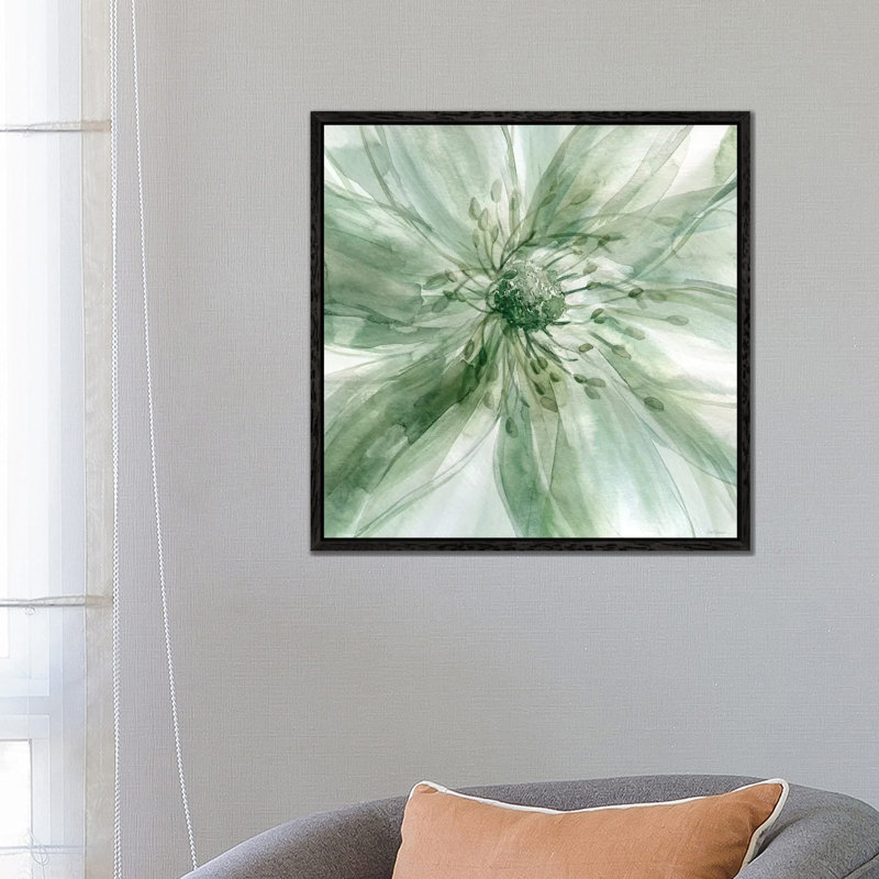 Macro Sage Flower I by Carol Robinson - Wrapped Canvas Painting, Black Framed Canvas, 66.04 cm H x 66.04 cm W
