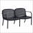 Luna Outdoor Patio PP Loveseat, Black Frame, Weather-Resistant And Comfortable For Any Outdoor Setting-1405371065