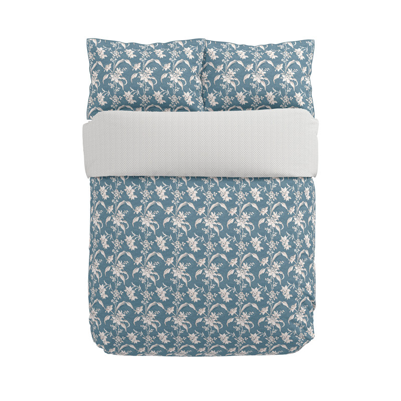 Daffodil Dreams Cotton Floral Bedding with Pillowcases, Single Dovet Cover + 1 Oxford Pillowcase