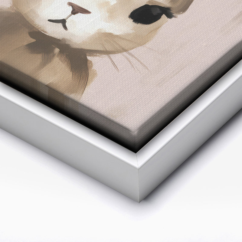 Pastel lapin, Canvas, 18"H x 24"W, White Framed