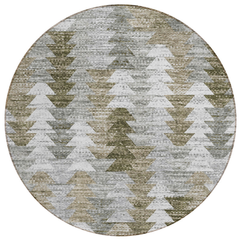 Keiser Washable Non-Slip Polyester Indoor / Outdoor Rug , Round 8'