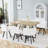 Space-saving Dining Table Sets, Mdf & Metal Frame, Modern Kitchen Use