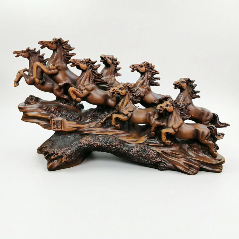 Resin Sculpture Eight Running Horses Statue
