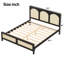 Lit plateforme en bois avec tête et pied de lit en rotin-1497172894-1497172888