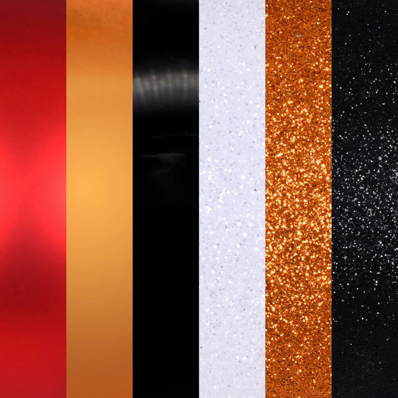 Assortiment d'ornements Gasperoni, H 3 po x l 3 po x P 3 po, Orange / Noir / Blanc