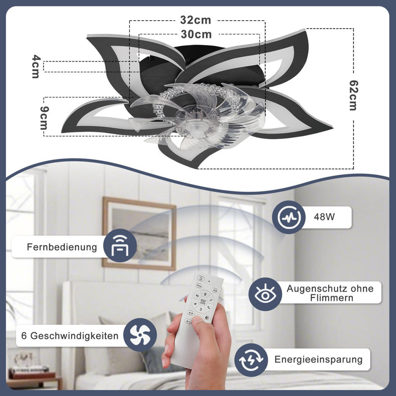 Ceiling Fan with LED Lights