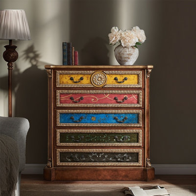 American country style painted drawer accent chest