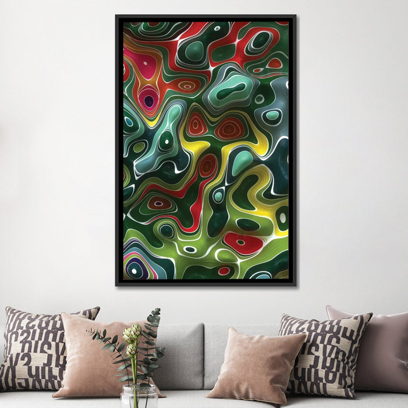 « bizarre » par danny fabrice, reproduction d’impression sur toile tendue, H 26 po x l 18 po x P 1,5 po, Pas de tapis