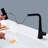 Temperature Display Kitchen Faucet In Matte Black - Pull Down Single Handle With Three Water Outlet Components  Stream, Spray, Rainfall  For Waterfall & Control And Kinds Rainfall
