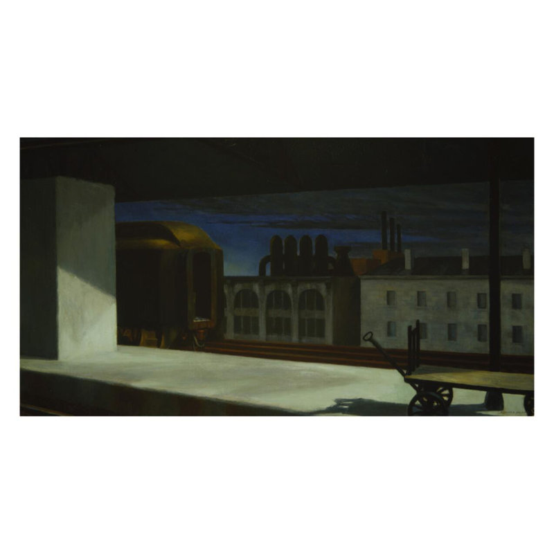 «Dawn in Pennsylvania» par Edward Hopper - Estampe numérique, H 22 po x l 28 po