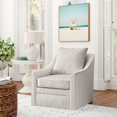 Quincy Upholstered Swivel Armchair