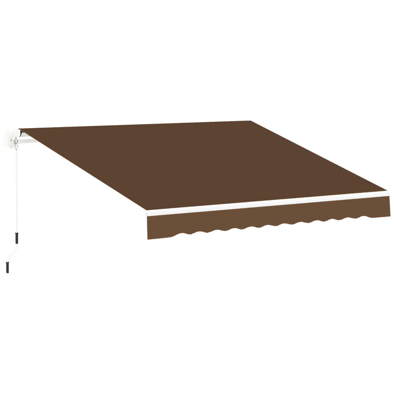 Auvent 13 pi x 8 pi pour patio, terrasse, balcon - et eau -, manivelle manuelle, patio brun attrayant 13 pi x 8 pi, terrasse
