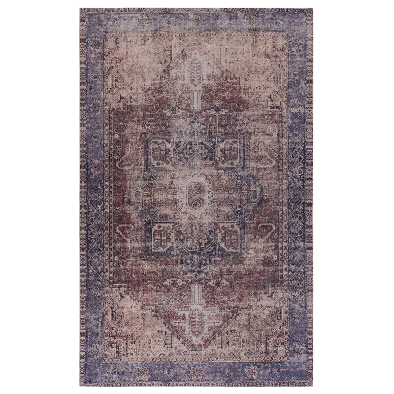 Area Rug 2X3, Machine Washable, Non-Slip, For Bedroom, Living Room, Kitchen, Dining Room - Burgundy, & Pet Loving 2X3 Non-Shedding Rug, Low-Pile, And Approved