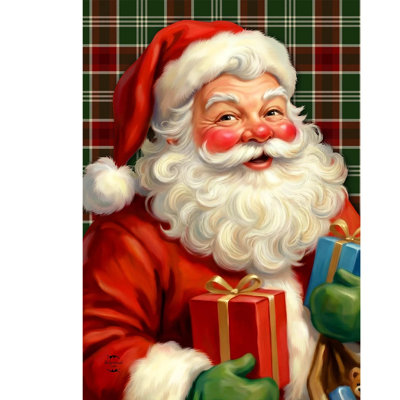 Classic Santa Garden Flag 12x18