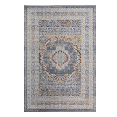 6X9 Cream/Ivory / Medallion Area Rug