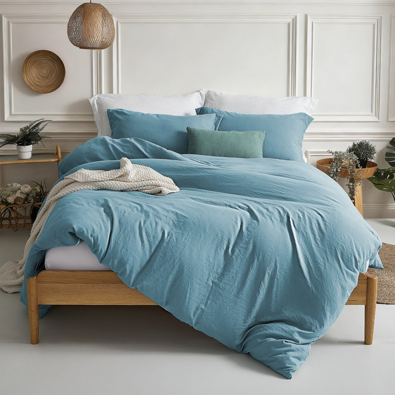 Solayne Home Essentials 3-Piece Duvet Cover Set – 100% Washed Microfiber, Super Soft, Wrinkle-Resistant & Durable