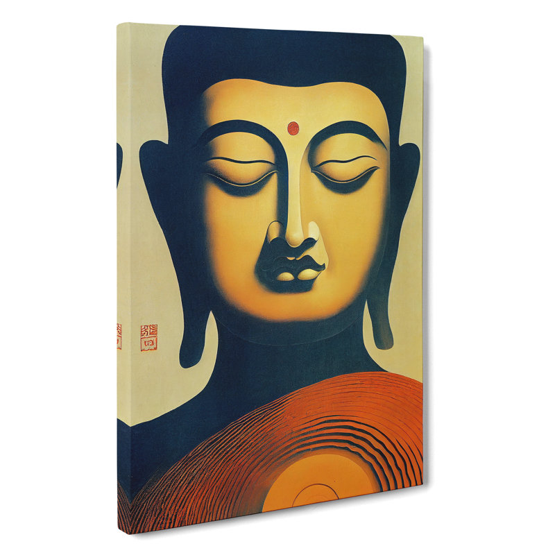 Buddha Aglow - Wrapped Canvas Print, 50cm H x 35cm W x 3cm D