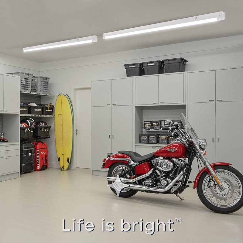 Éclairage linéaire à DEL de 48 pouces Luxrite, 3CCT sélectionnable, 20W / 30W / 40W, 2600-5200 lumens, à intensité variable, 120-277V, éclairage d'atelier commercial, homologué DLC, homologué DLC