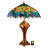 Art Nouveau Peacock Tiffany-Style Table Lamp