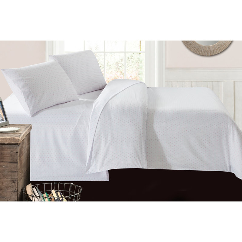 Ballerina Percale Sheet Set, Full Sheet Set with Fitted Sheet and 2 Pillowcases