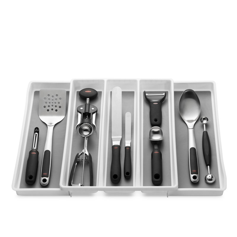 Kubetz Adjustable Kitchen Utensils Drawer Organizer