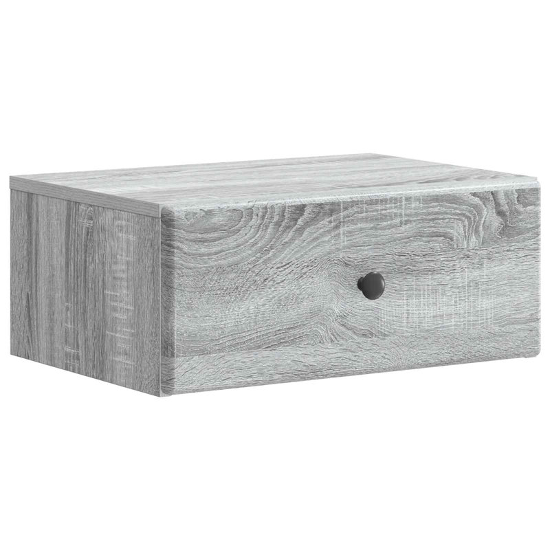 49cm W Manufactured Wood Bedside Table, Grey Sonoma
