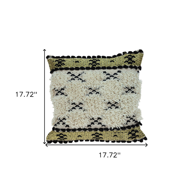 Coussin décoratif transitionnel ivoire Parkland