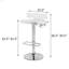 Tabouret pivotant transparent et chromé réglable-208850615