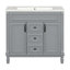 Meuble-lavabo moderne avec lavabo simple avec 2 portes, 2 tiroirs et armoire à miroir-1837283664