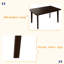 Table de salle à manger Rustic Farmhouse - Structure en bois massif, table de salle à manger rétro minimaliste pour la salle à manger-683649339