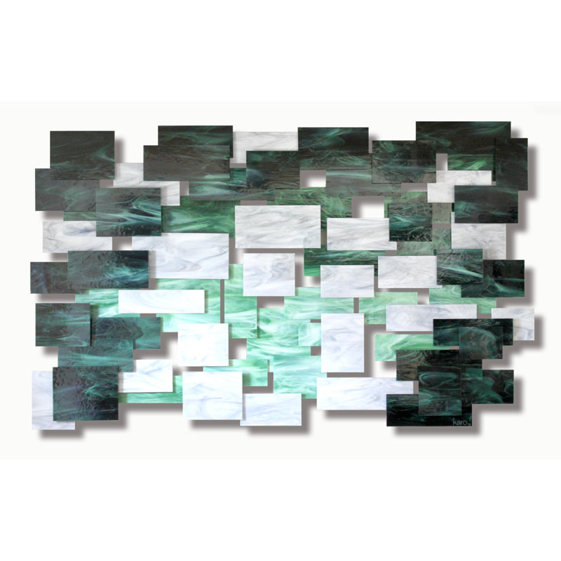 Malachite Handmade Wall Decor by Karo Martirosyan, 44" H x 71" W x 4" D