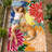 ZonLi Tropical Floral Indoor/Outdoor Rug, 9' x 12', Colorful, Waterproof, Washable, Non-Slip-129467907-129467903