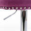 Tabourets de bar pivotants en métal mauve à hauteur réglable avec repose-pieds-129517049