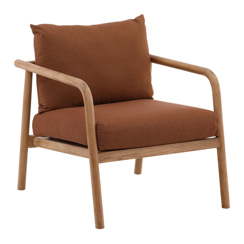 Aimee Teak Wood Outdoor Occasional Chair, Sienna